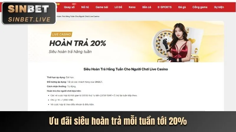 Ưu đãi đặc biệt cho từng sảnh game 88vin apk